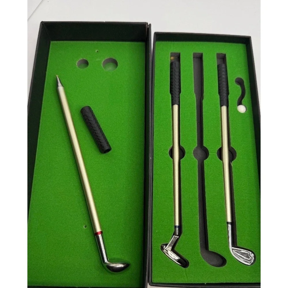 Desk Golf Pen Gift Set – Mini Putting Green‎ Box – Missing 1 Ball